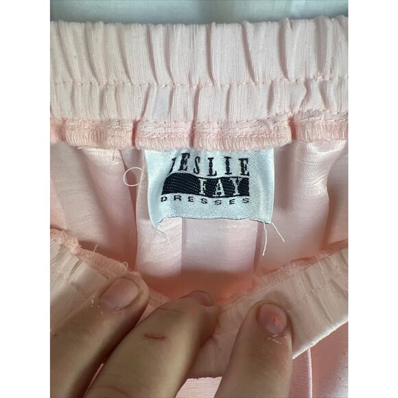 Vtg Leslie Fay Dresses Soft Pink Skirt and Jacket Set Size 8 - Picture 8 of 12